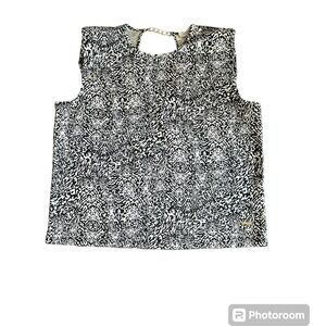 Nine West women’s blouse sleeveless key hole back with gold chain detail size XL